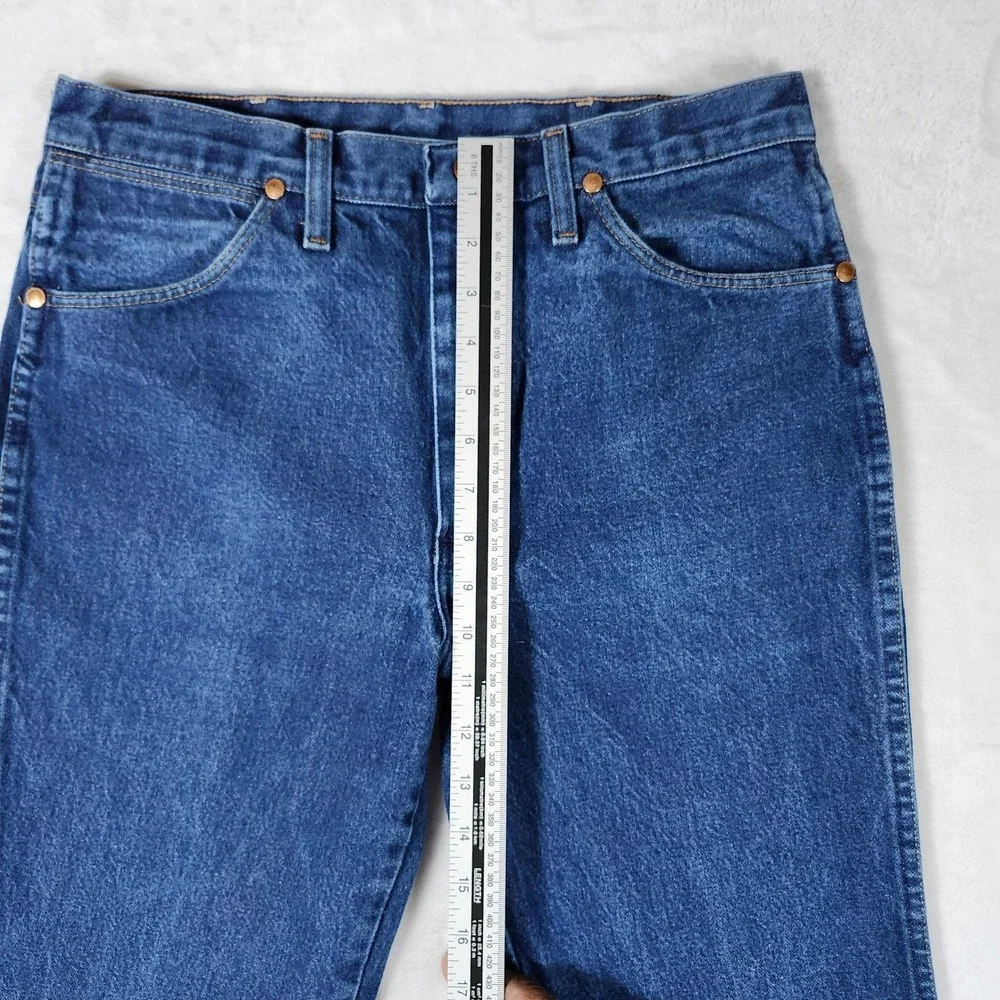 Wrangler Jeans Men 33x31 Dark Wash Excellent Cowboy Cut 936DEN Slim Fit USA Made